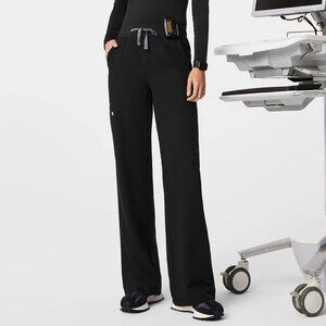 FIGS Black High Waisted Isabel Wide Leg - Scrub Pant